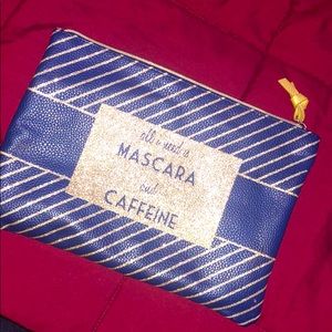 Navy and gold makeup case